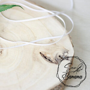 3mm flat elastic white