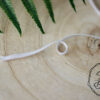 3mm flat elastic white