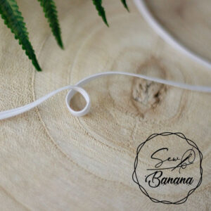 3mm flat elastic white