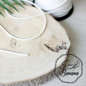 3 mm white round elastic cord