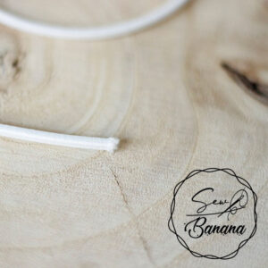 3 mm white round elastic cord