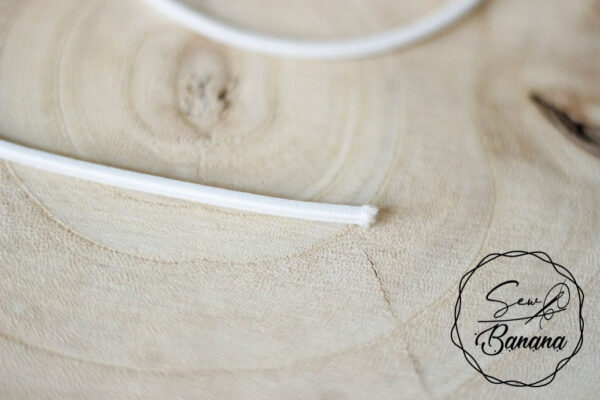 3 mm white round elastic cord