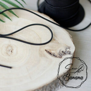 3 mm black round elastic cord