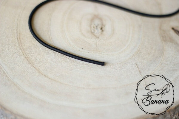 3 mm black round elastic cord