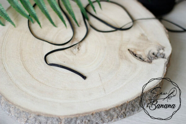 black 3mm flat elastic