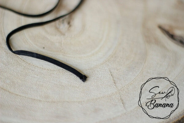 black 3mm flat elastic