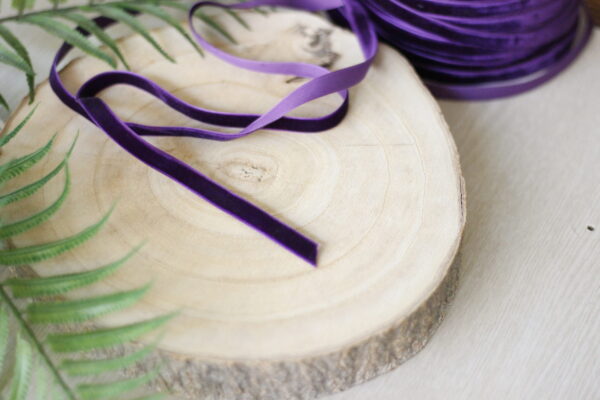 Petunia 1cm velvet ribbon