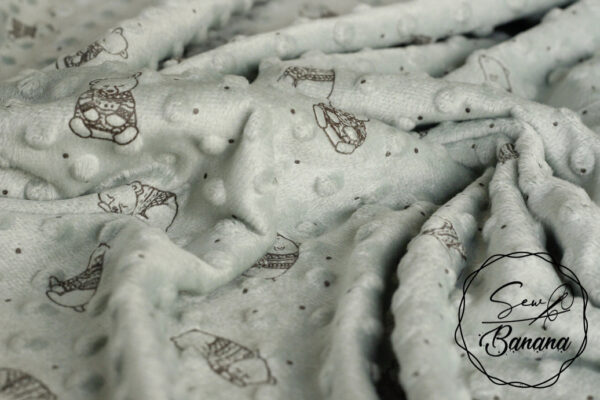 minky fleece sky gray