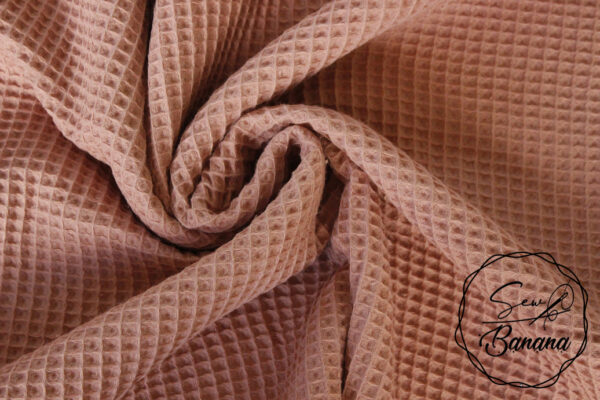 Peach Beige waffle piqué