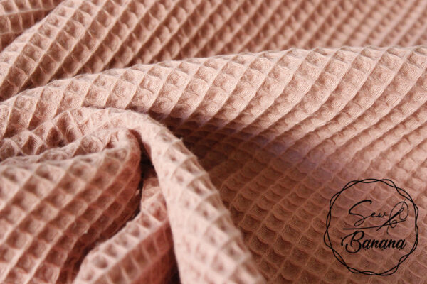 Peach Beige waffle piqué